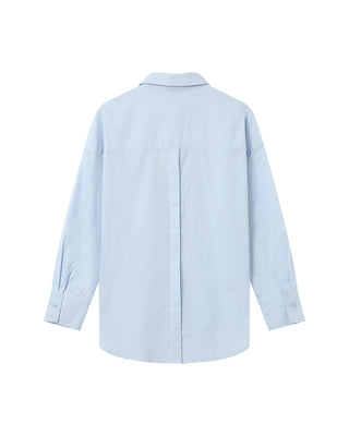 Oversized cotton shirt blueberry Sira