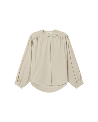 Velvet oversized blouse ecru Suri