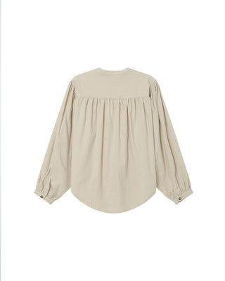 Velvet oversized blouse ecru Suri
