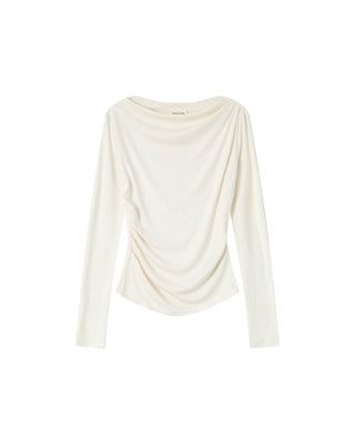 Asymmetrical draped top ivgoldy Sioux