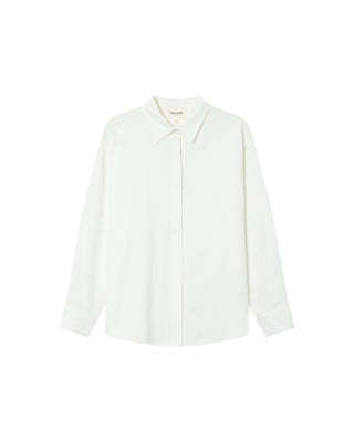 Straight shirt ecru Stripe