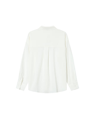 Straight shirt ecru Stripe