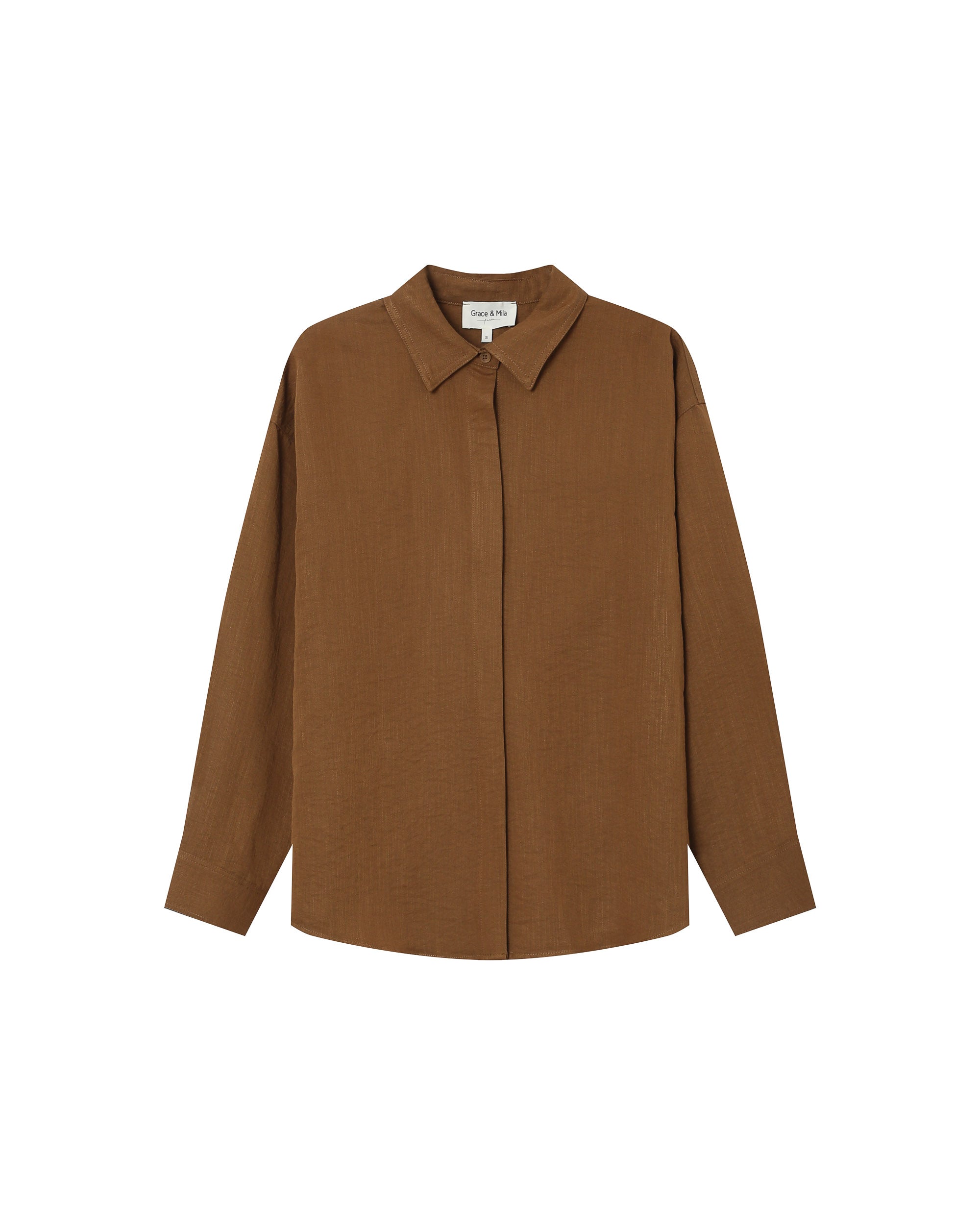 Straight shirt khaki Stripe