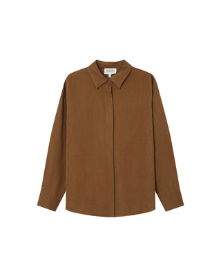 Straight shirt khaki Stripe