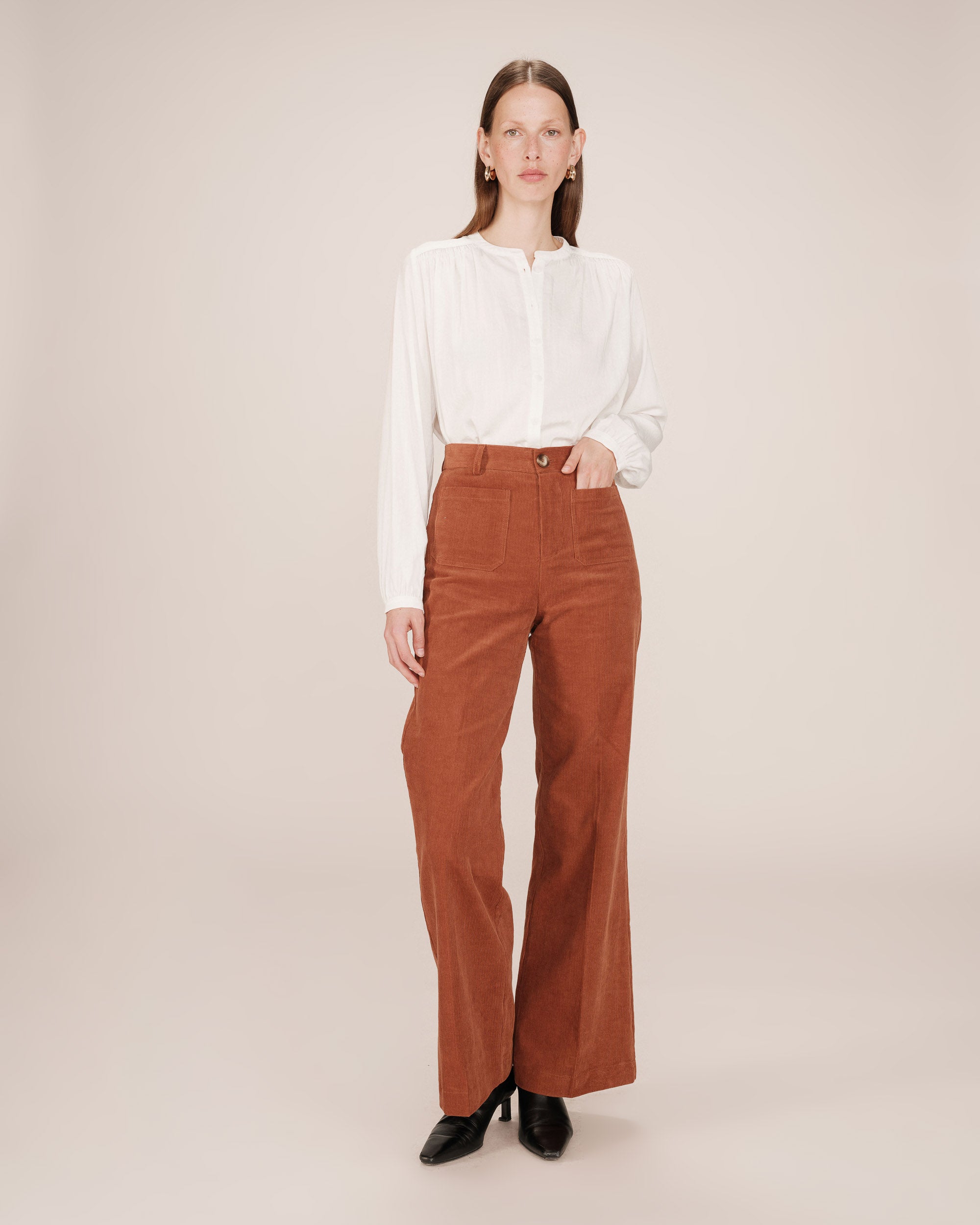 Ruched straight blouse ivgoldy Savannah