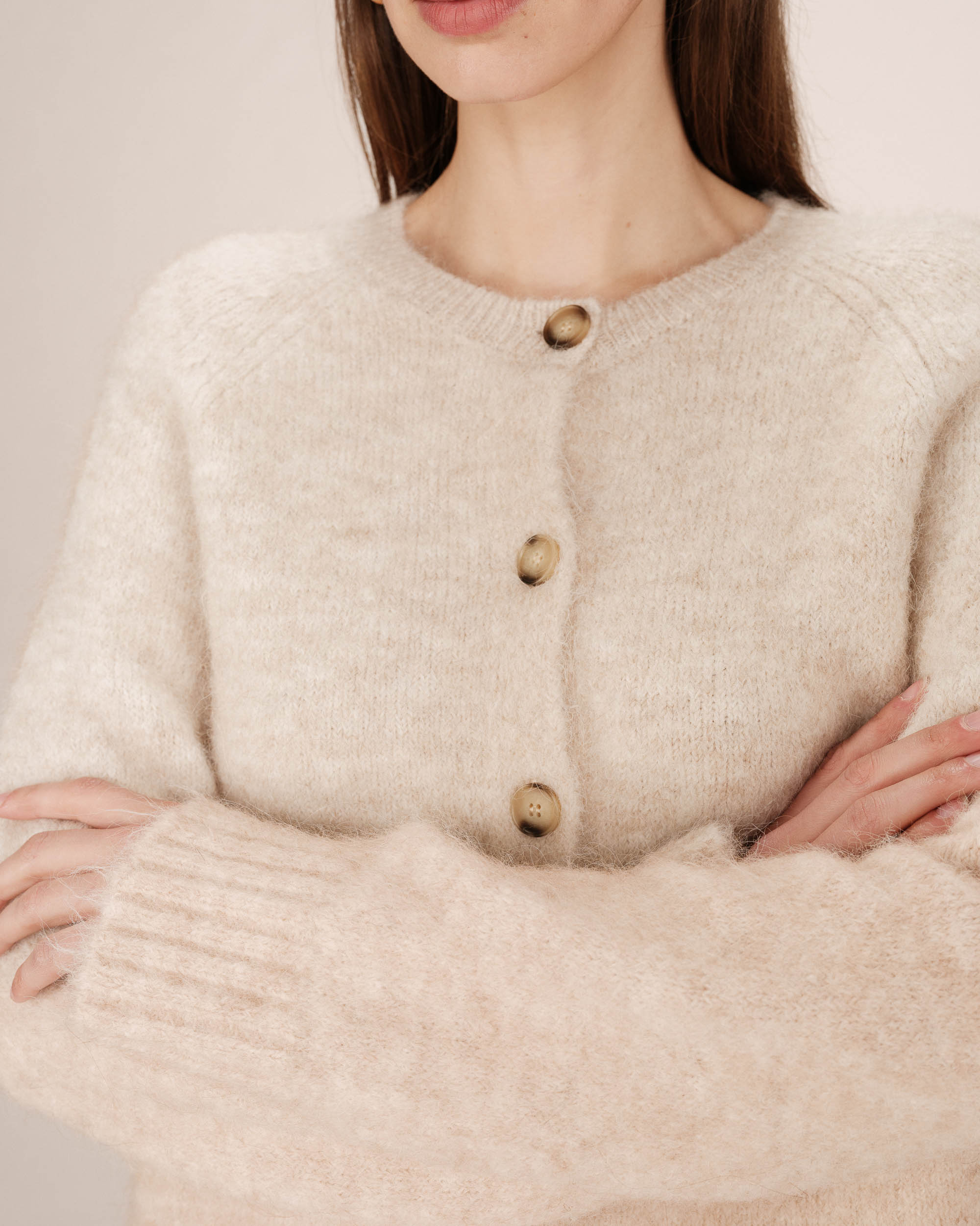 Cardigan laine et alpaga vanille Salma