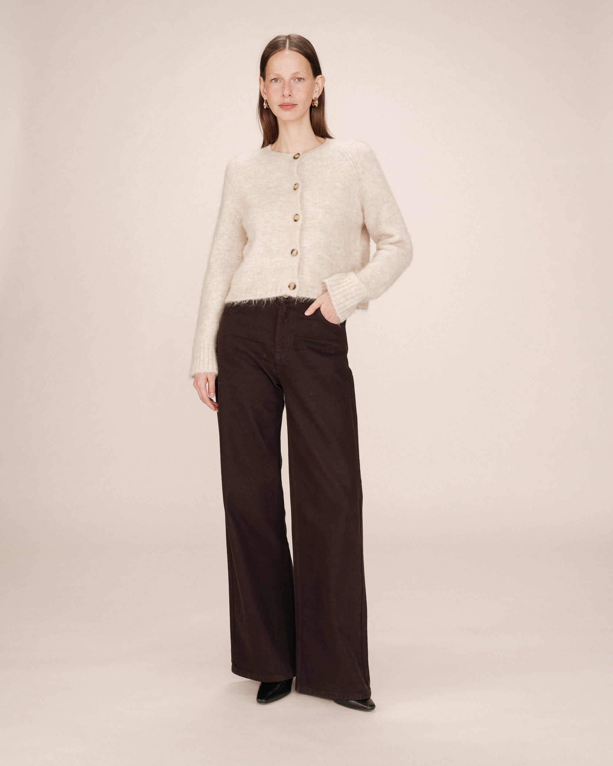 Cardigan laine et alpaga vanille Salma