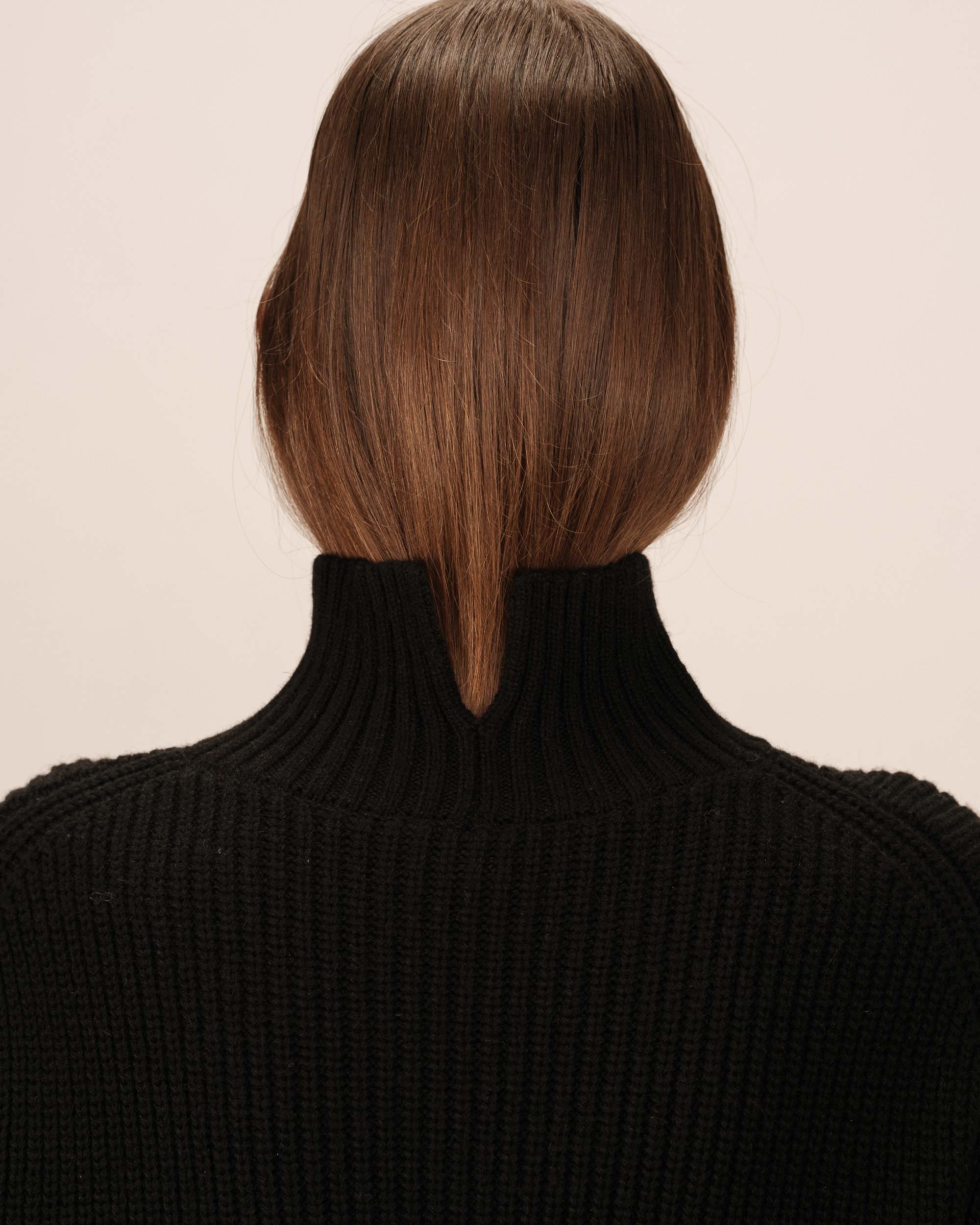 Pull en boxy en laine noir Sagan