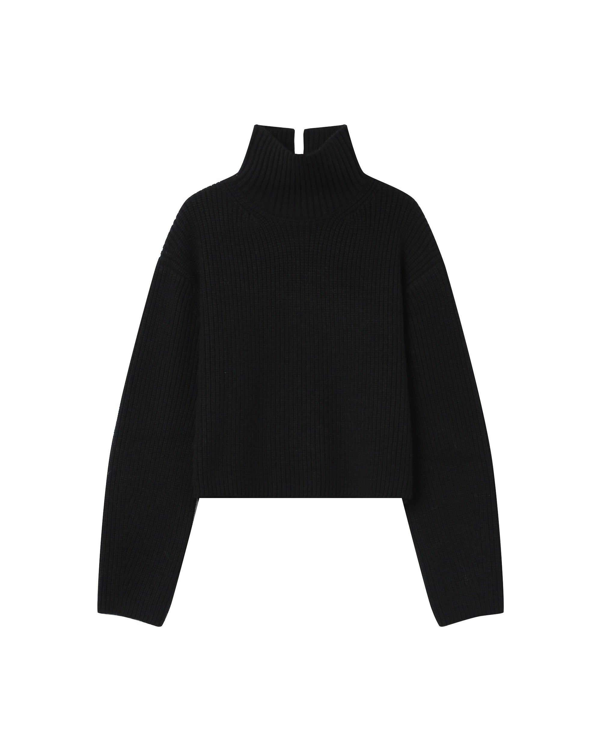 Pull en boxy en laine noir Sagan