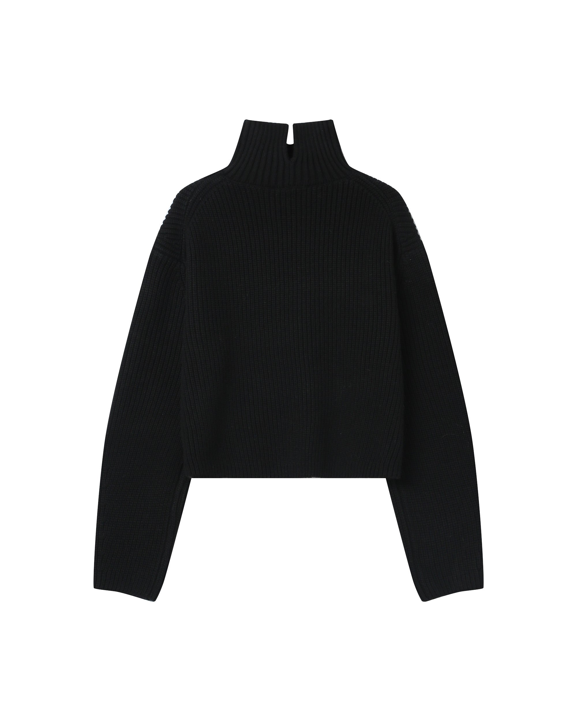 Pull en boxy en laine noir Sagan
