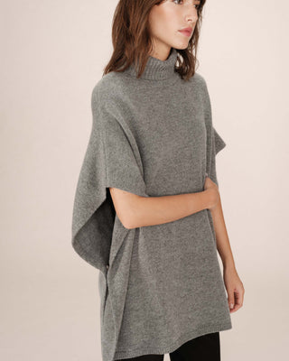 Knit poncho sweater anthracite Saison