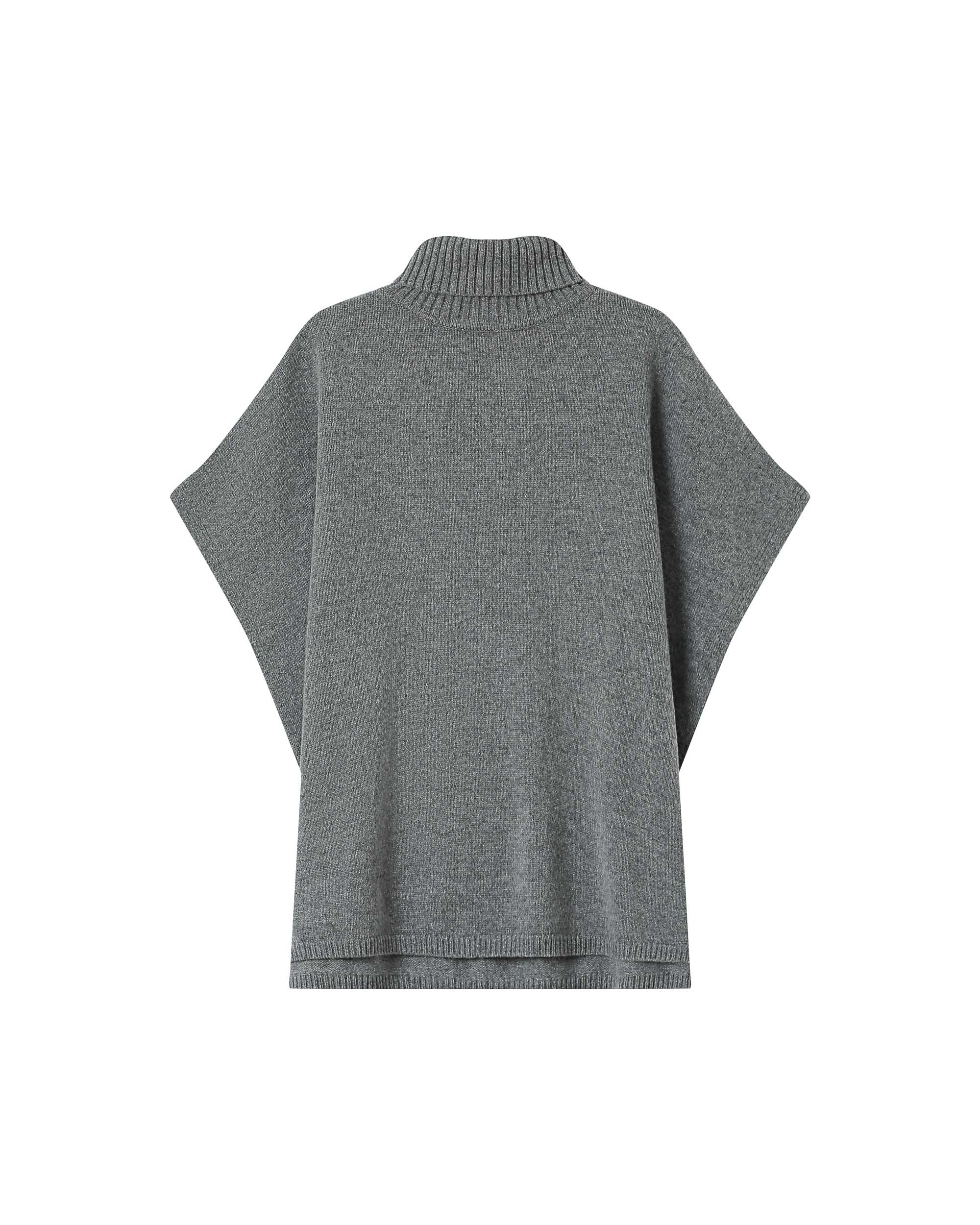 Knit poncho sweater anthracite Saison