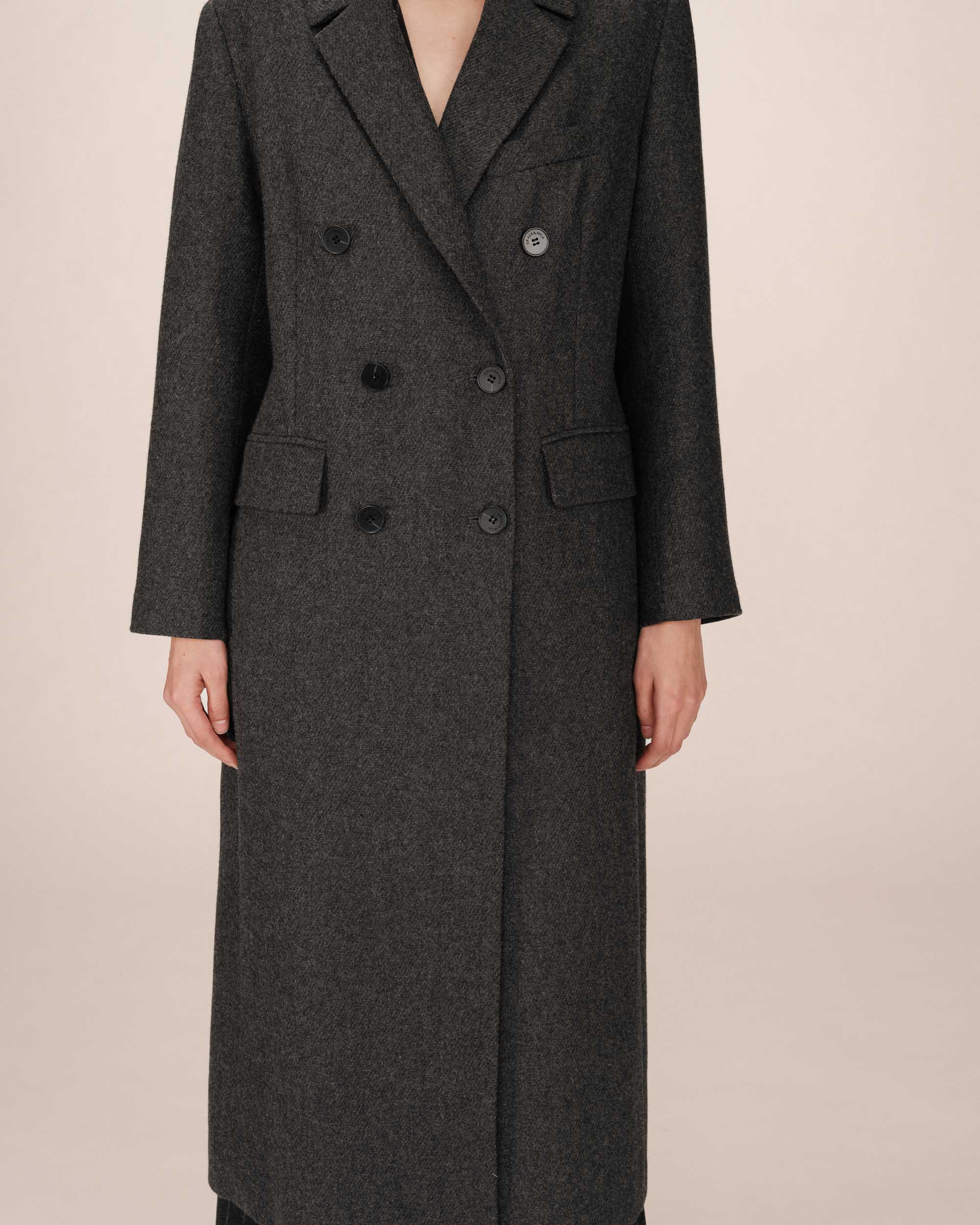 Wool coat anthracite Smith