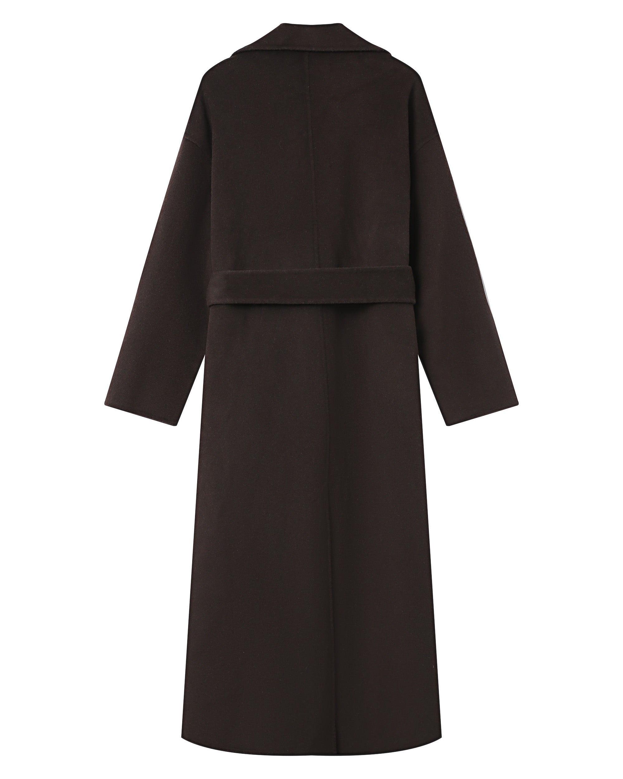 Wool coat chocolat Stone