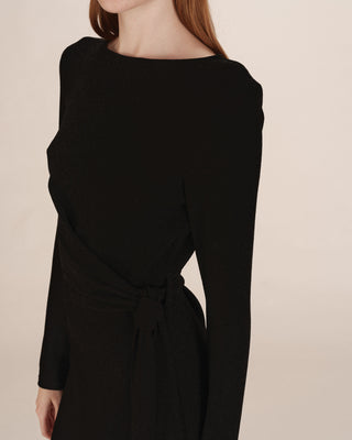 Robe courte en lurex noir Tea