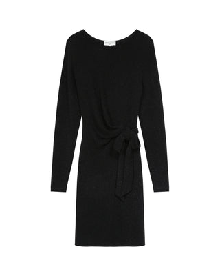 Robe courte en lurex noir Tea