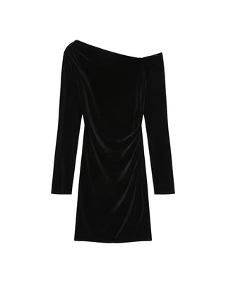 Robe courte velours noir Trinite