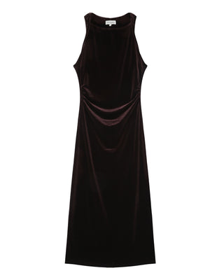 Robe longue velours chocolat Tivoli