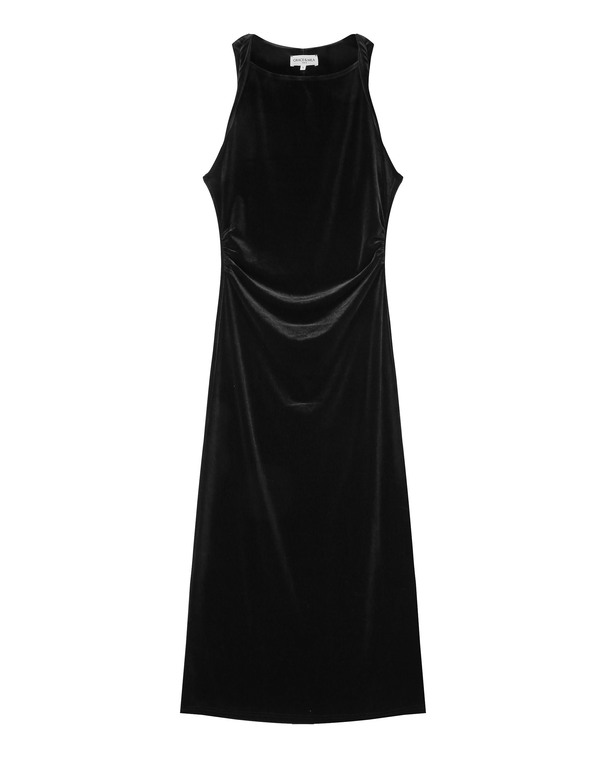 Robe longue velours noir Tivoli