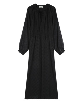 Robe longue a pois noir Thessa