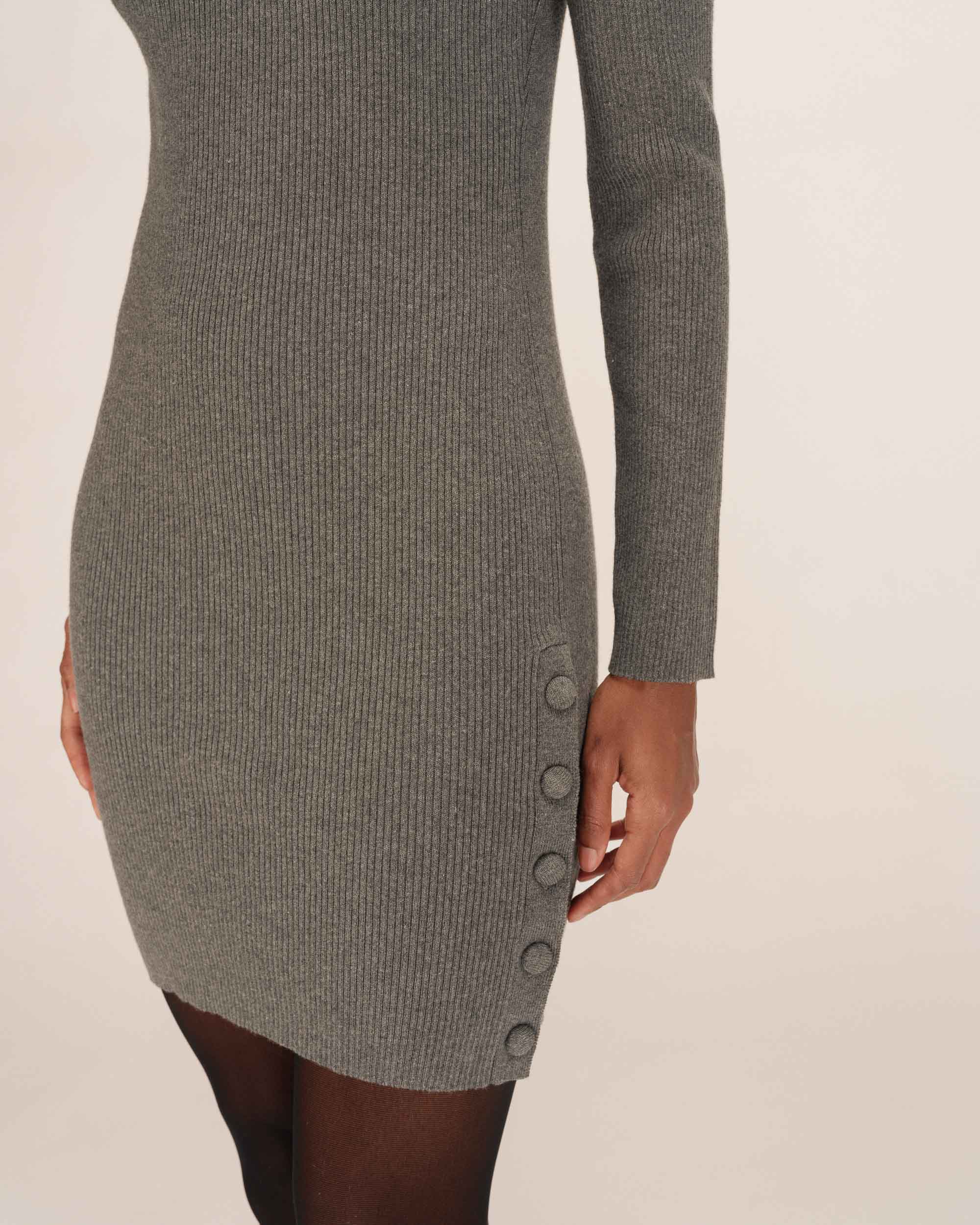 Robe courte en maille anthracite Talcy