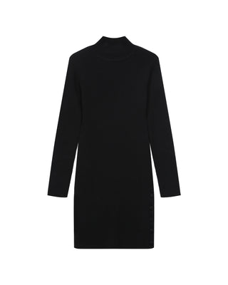 Robe courte en maille noir Talcy