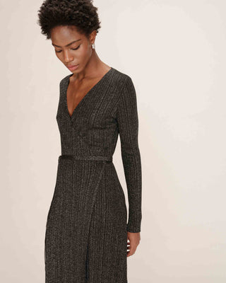 Robe longue en lurex argent Tangerine