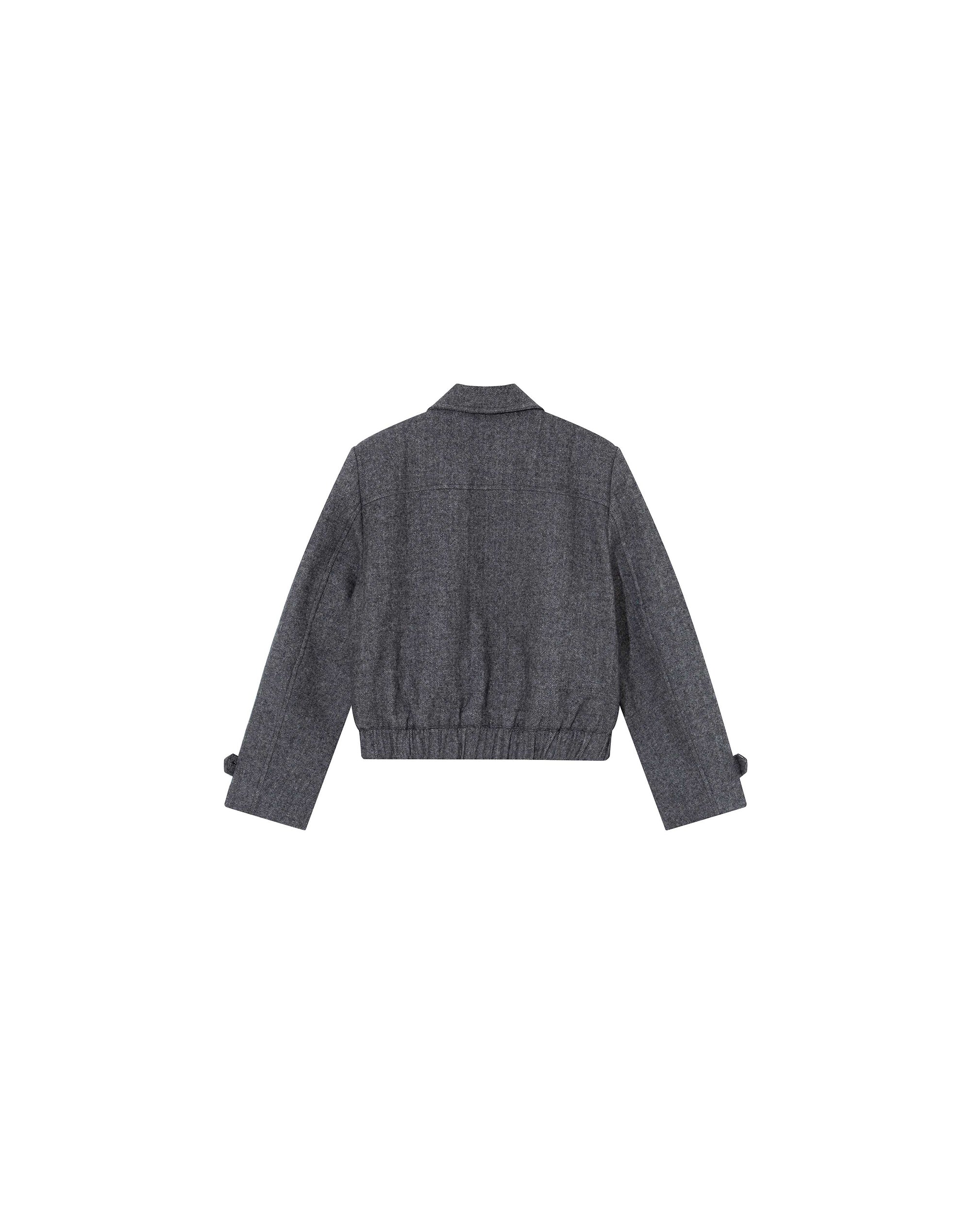 Veste boxy en laine anthracite Tiffany