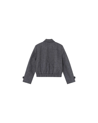 Veste boxy en laine anthracite Tiffany