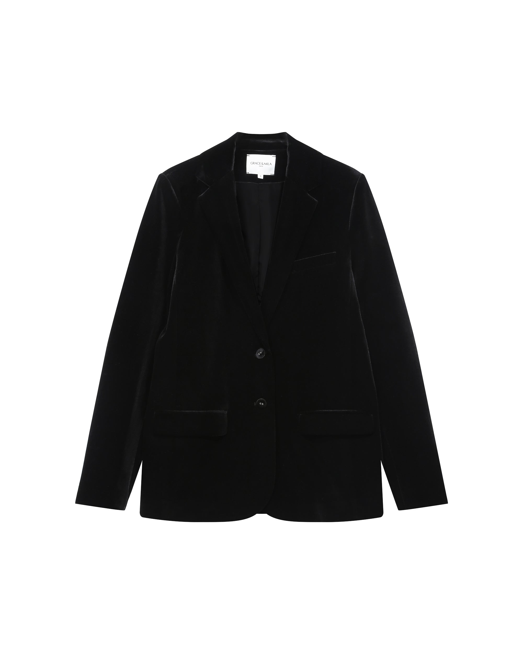 Blazer en velours noir Tofu