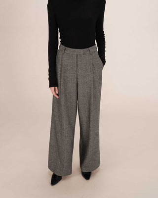 Pantalon tailleur laine anthracite Times