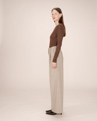 Pantalon tailleur laine grege Times