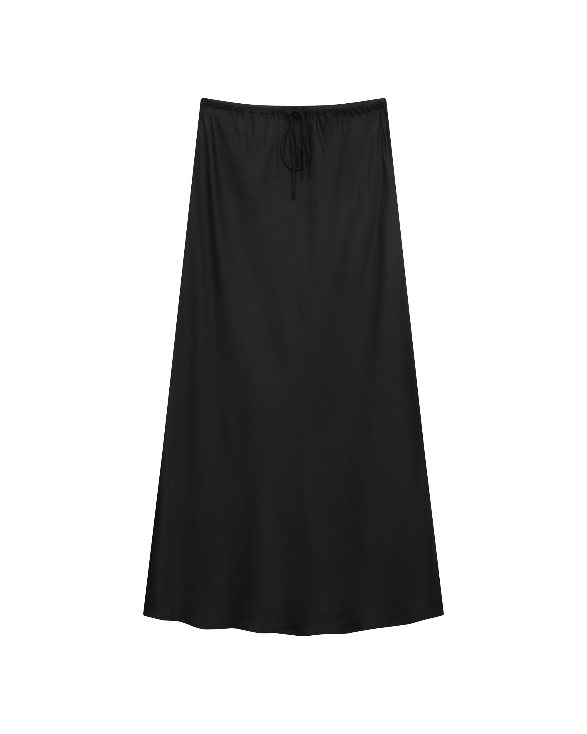 Jupe longue en satin noir Talmas
