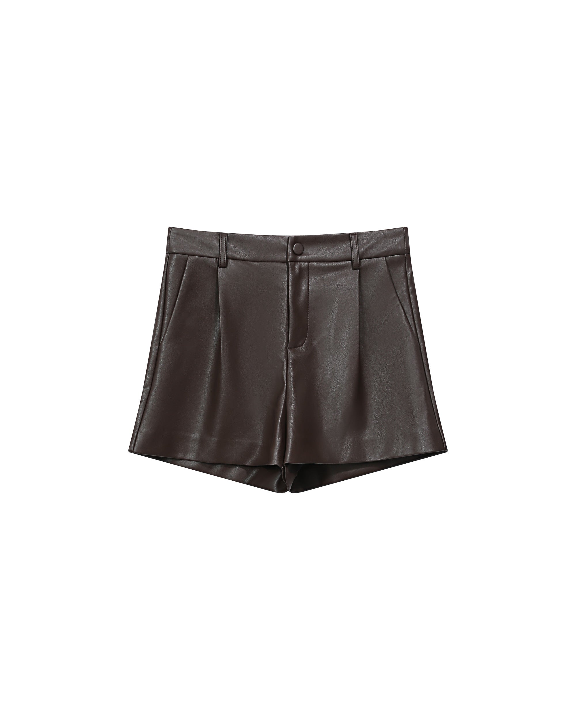 Short simili cuir chocolat Travis