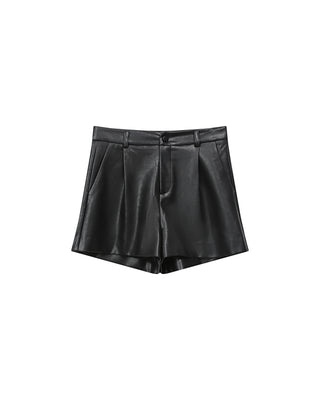 Short simili cuir noir Travis
