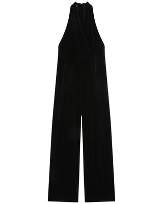 Combinaison pantalon velours noir Tahara