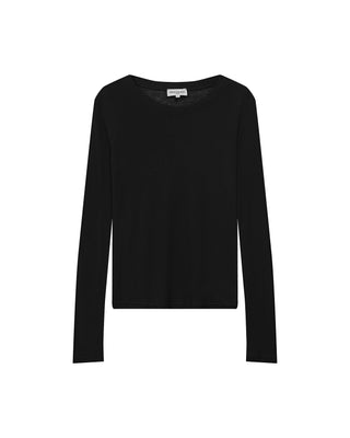 Top transparent en jersey noir Toni