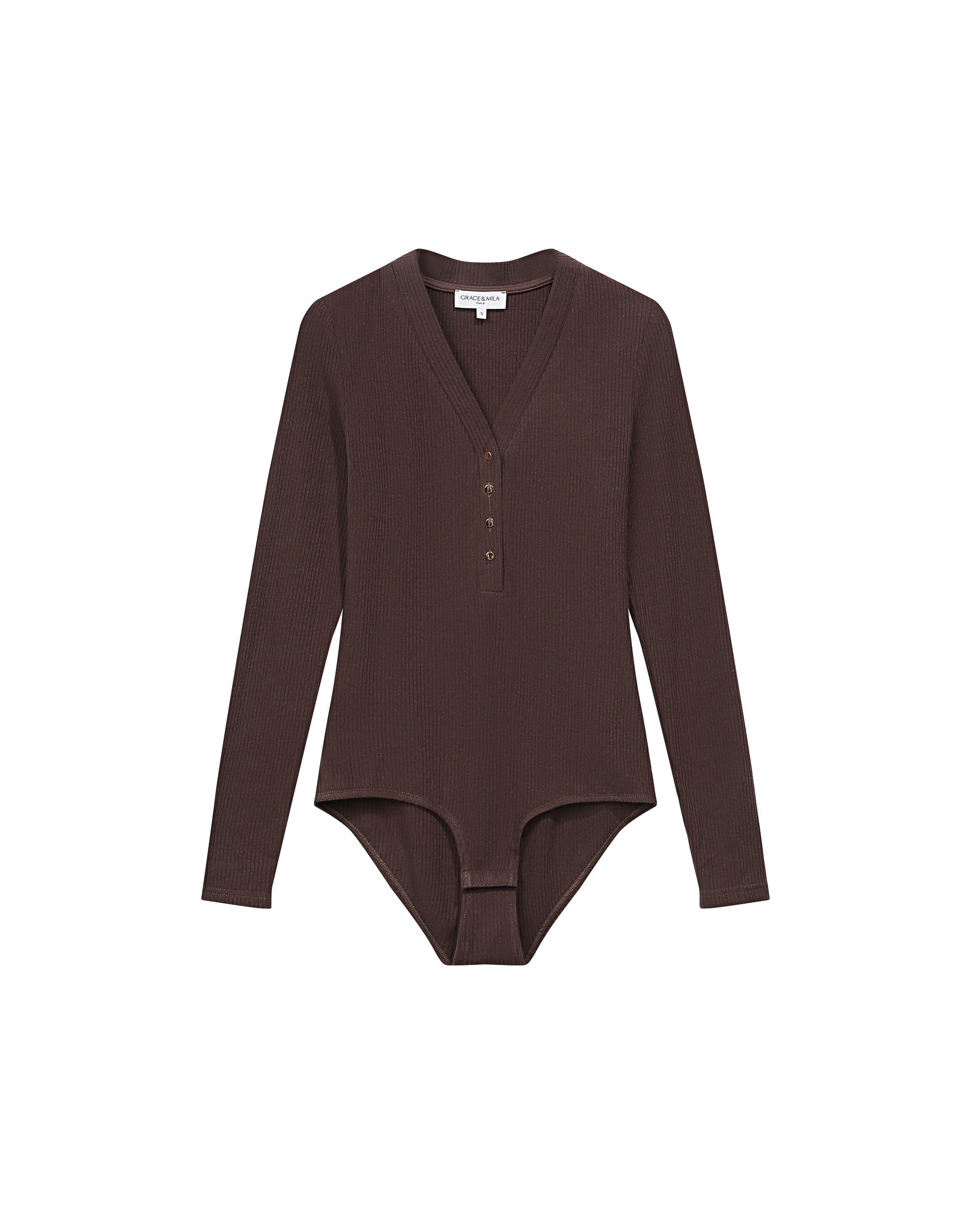 Body ajusté chocolat Taro