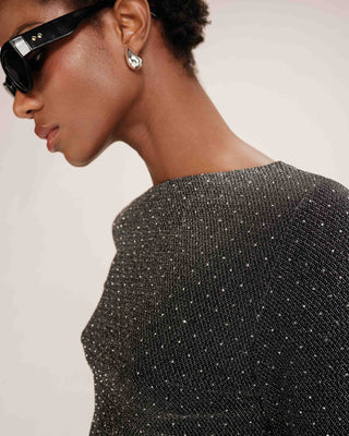 Top reversible en lurex argent Timothee