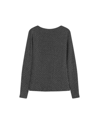 Top reversible en lurex argent Timothee