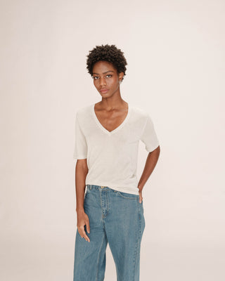 Top en lurex argent Taylor