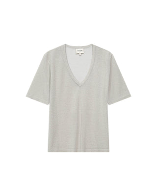 Top en lurex argent Taylor