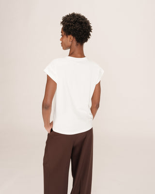 T-shirt motif coeur bordeaux Take