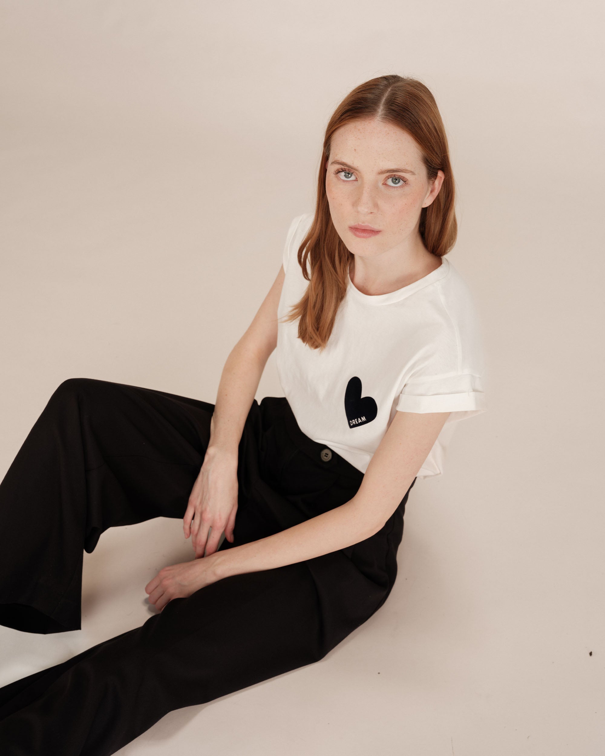 T-shirt motif coeur marine Take