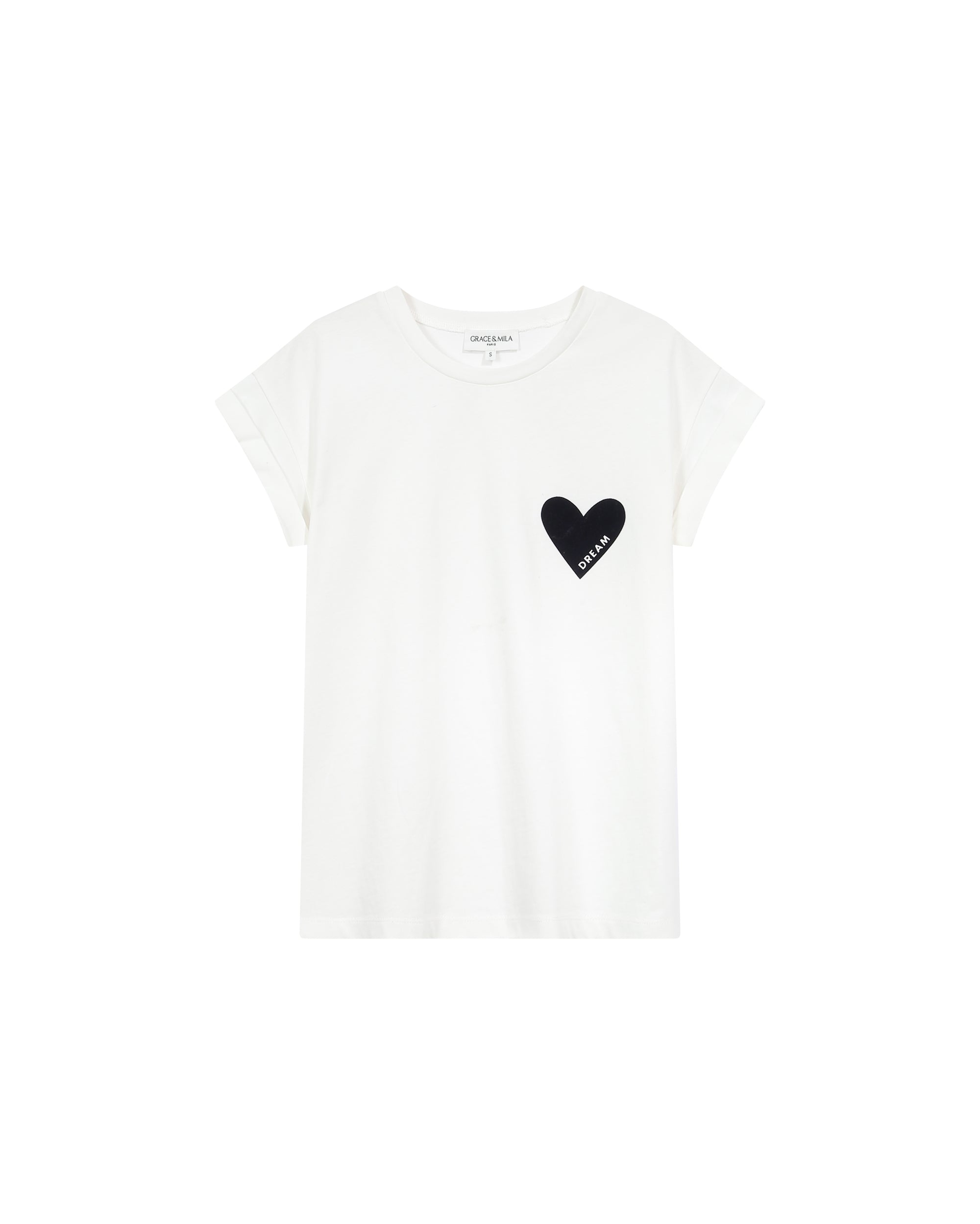 T-shirt motif coeur marine Take