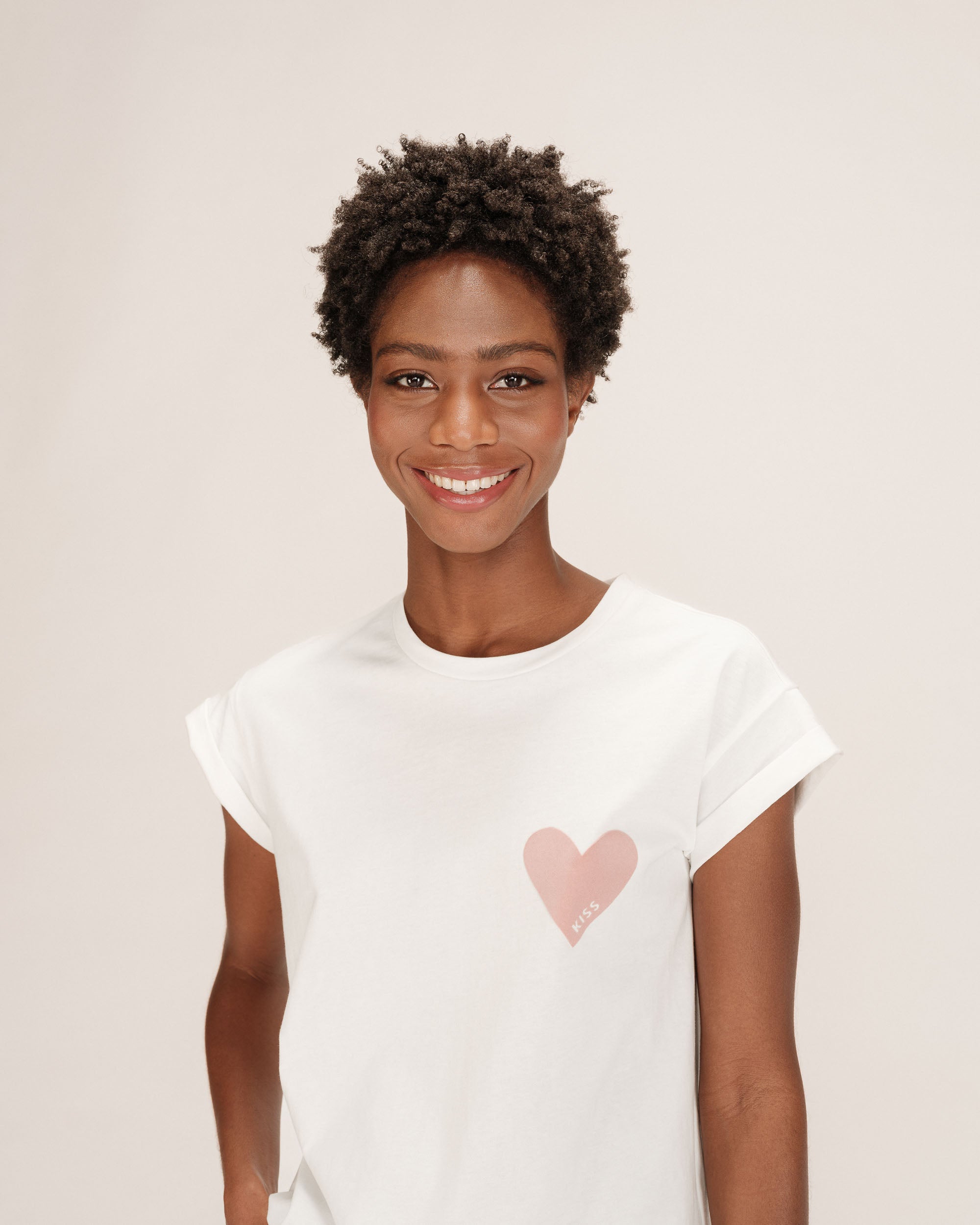 T-shirt motif coeur poudre Take