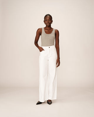 Loose jeans white James