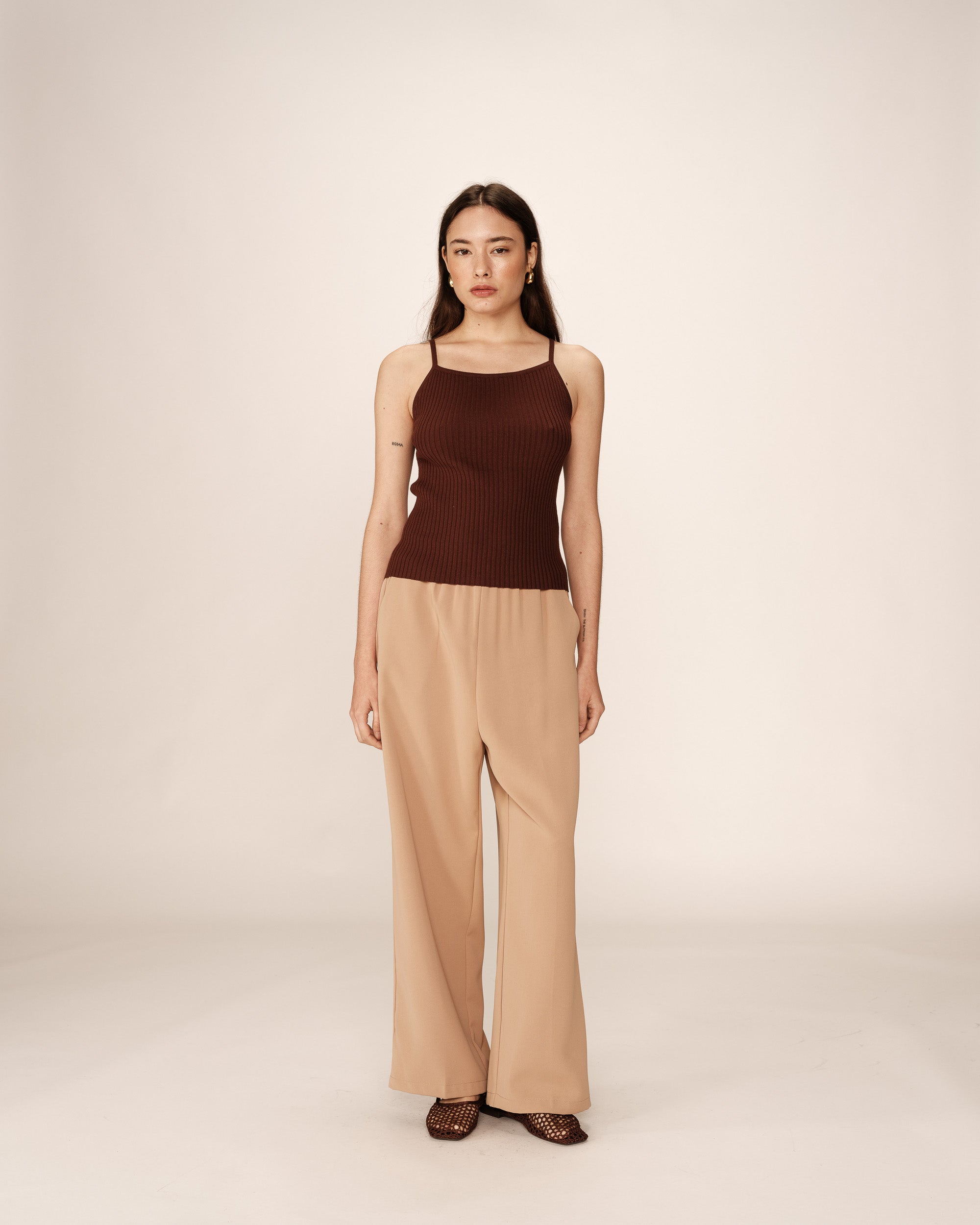 Fitted knit top chocolatee Pablo_12872