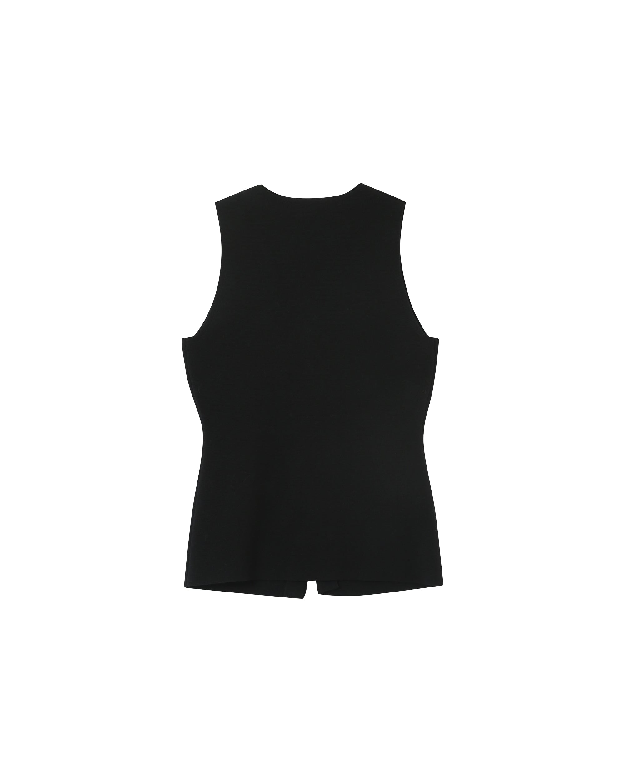 Fitted knit waistcoat black Panama
