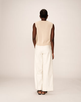 Knit cardigan ecru Pancake